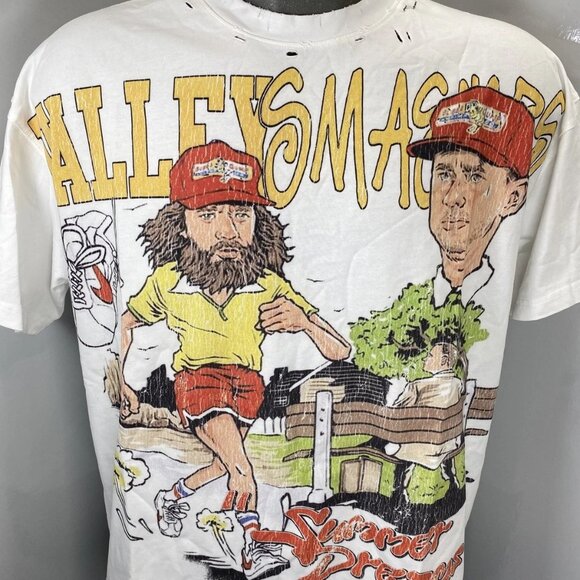 Valley Forever Dreams Men’s Forrest Gump Graphic T-Shirt – White/Multi – Size L - Picture 1 of 8